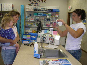 Free in-store water testing ensures your hot tub water is balanced and free of harmful bacteria from the experts at Poolside serving Brookfield, Pewaukee, New Berlin, Waukesha, Oconomowoc, Delafield, Hartland, Mukwonago and throughout SE Wisconsin Brookfield spa supplies, service and repairs