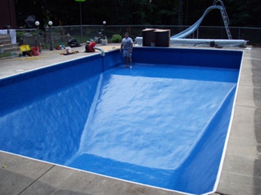 In-ground pool liner replacement and other in-ground and aboveground swimming pool services in East Troy