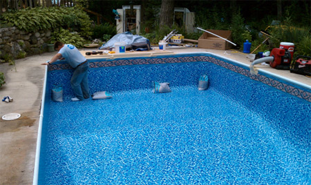 Pewaukee pool repair services including liner replacements