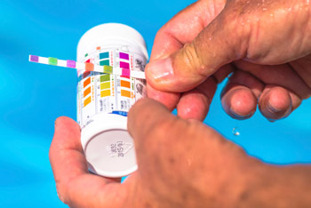 Poolside carries pool water test strips that are easy to use to help maintain your water Pool Water Test Strip